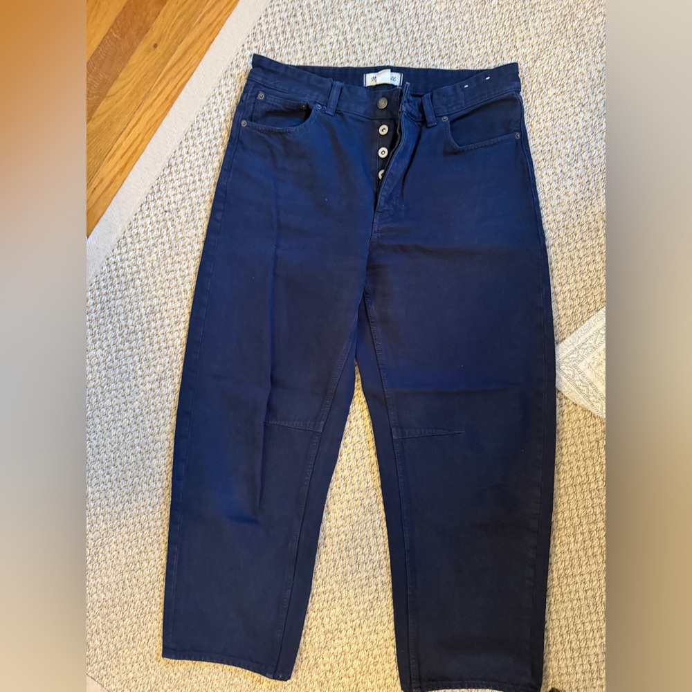 Madewell Dark blue dated barrel jeans